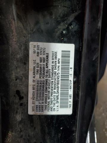 5FNRL5H48FB024575 - 2015 HONDA ODYSSEY EX BLACK photo 13