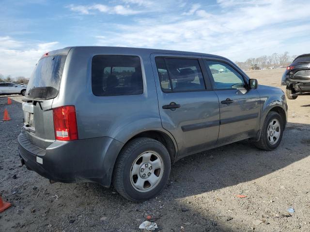 5FNYF3H25DB031034 - 2013 HONDA PILOT LX GRAY photo 3