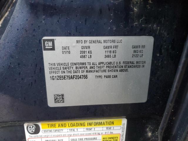 1G1ZE5E79AF204766 - 2010 CHEVROLET MALIBU LTZ ლურჯი ფოტო 12