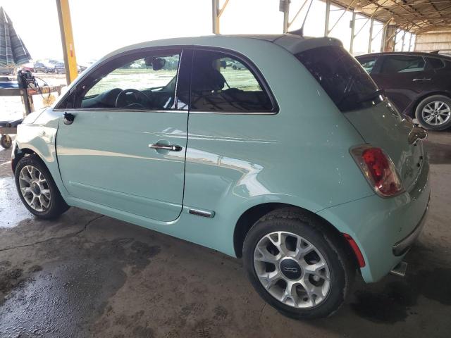 3C3CFFCR8HT517784 - 2017 FIAT 500 LOUNGE TURQUOISE photo 2