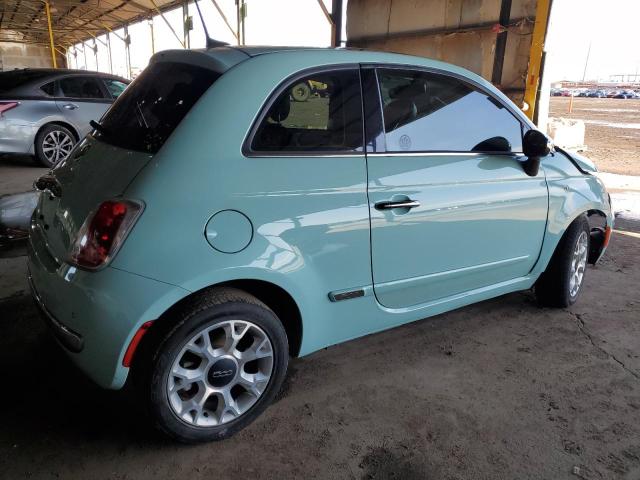 3C3CFFCR8HT517784 - 2017 FIAT 500 LOUNGE TURQUOISE photo 3