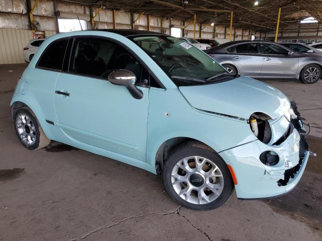 3C3CFFCR8HT517784 - 2017 FIAT 500 LOUNGE TURQUOISE photo 4