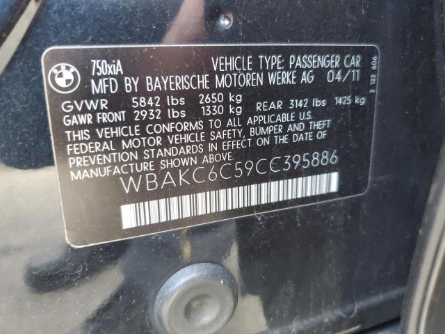 WBAKC6C59CC395886 - 2012 BMW 750I XDRIV XI BLUE photo 12