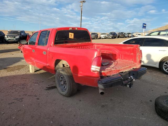 1B7HL48N72S505932 - 2002 DODGE DAKOTA QUAD SLT RED photo 2