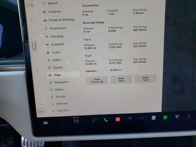 5YJSA1E6XMF451212 - 2021 TESLA MODEL S Սպիտակ լուսանկար 9