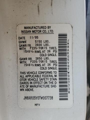 JN8AR05Y0TW007738 - 1996 NISSAN PATHFINDER LE 白色 照片 12