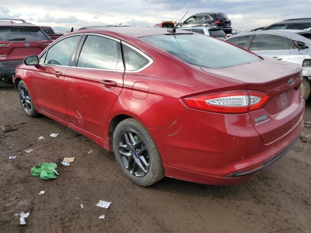 3FA6P0HDXGR185123 - 2016 FORD FUSION SE BURGUNDY photo 2