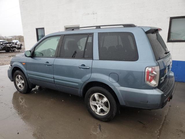 2HKYF18777H522663 - 2007 HONDA PILOT EXL BLUE photo 2