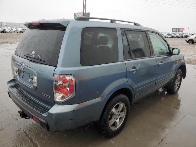 2HKYF18777H522663 - 2007 HONDA PILOT EXL BLUE photo 3