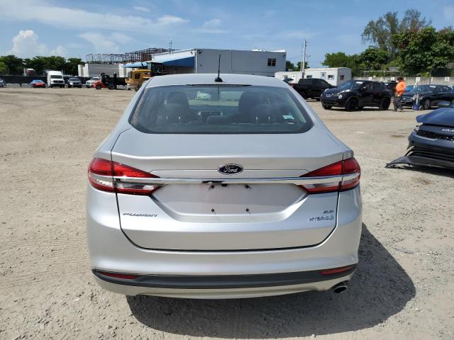 3FA6P0LU5HR314555 - 2017 FORD FUSION SE HYBRID SILVER photo 6