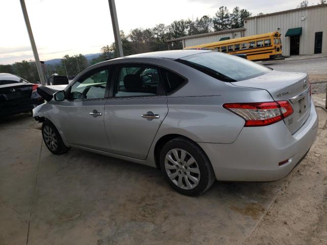 3N1AB7AP2EY207105 - 2014 NISSAN SENTRA S SILVER photo 2