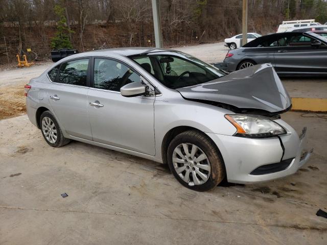 3N1AB7AP2EY207105 - 2014 NISSAN SENTRA S SILVER photo 4