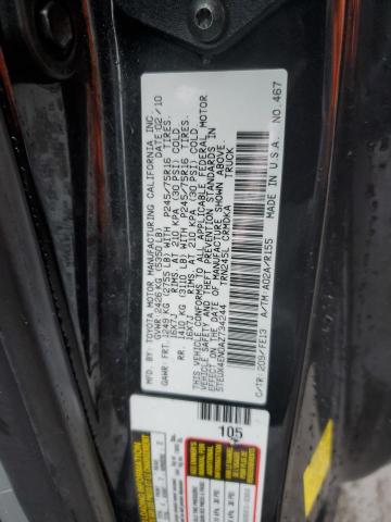 5TEUX4EN0AZ734244 - 2010 TOYOTA TACOMA ACCESS CAB Қара фото 12