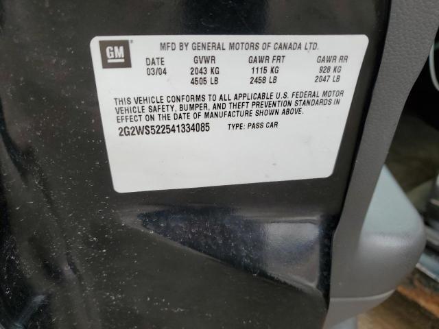 2G2WS522541334085 - 2004 PONTIAC GRAND PRIX GT2 შავი ფოტო 13