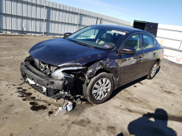 3N1AB7APXEY220877 - 2014 NISSAN SENTRA S GRAY photo 1