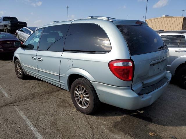 2C8GP64L12R620607 - 2002 CHRYSLER TOWN & COU LIMITED BLUE photo 2