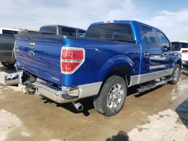 1FTFW1CF5DKD87962 - 2013 FORD F150 SUPERCREW BLUE photo 3