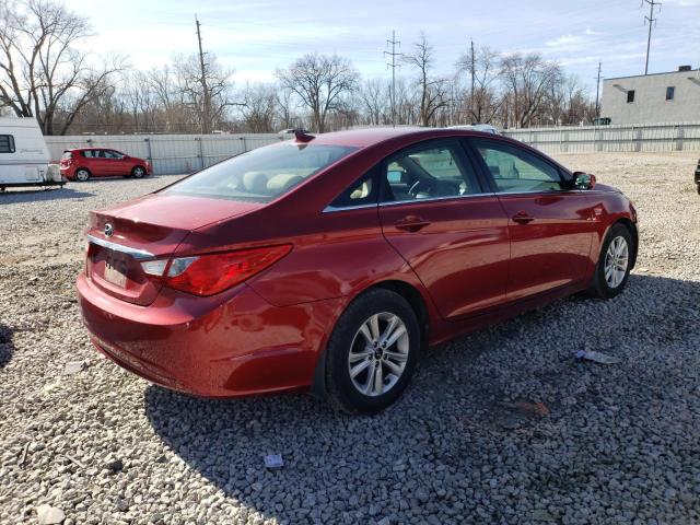 5NPEB4AC4DH658915 - 2013 HYUNDAI SONATA GLS MAROON photo 3