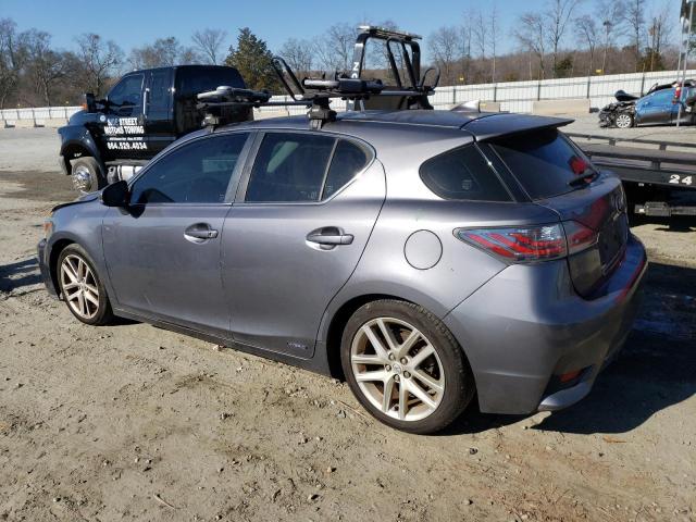 JTHKD5BH3F2236313 - 2015 LEXUS CT 200 SILVER photo 2