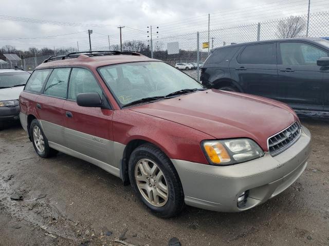 4S3BH675237618955 - 2003 SUBARU LEGACY OUTBACK AWP 勃艮第红 照片 4