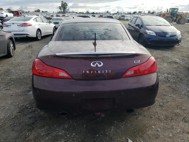 JN1CV6FE0AM355168 - 2010 INFINITI G37 BASE MAROON photo 6