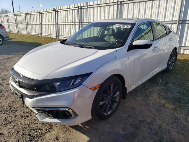 JHMFC1F79KX009011 - 2019 HONDA CIVIC EXL WHITE photo 1