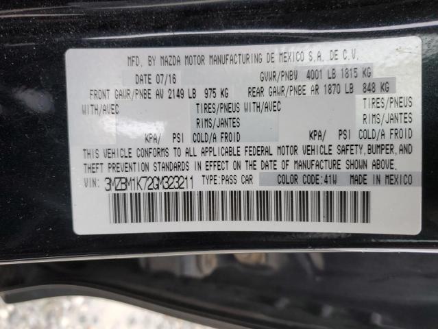 3MZBM1K72GM323211 - 2016 MAZDA 3 SPORT BLACK photo 12