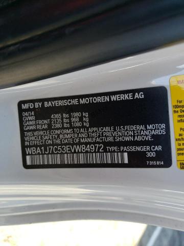 WBA1J7C53EVW84972 - 2014 BMW M235I WHITE photo 13