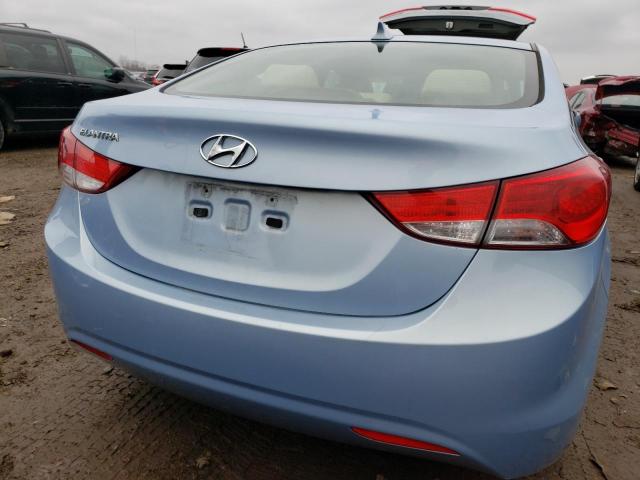 KMHDH4AE6CU314921 - 2012 HYUNDAI ELANTRA GLS BLUE photo 6