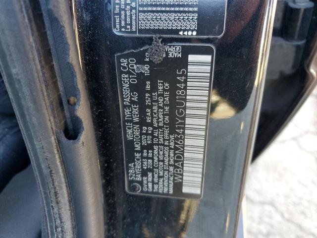 WBADM6341YGU18445 - 2000 BMW 528 I AUTOMATIC BLACK photo 12
