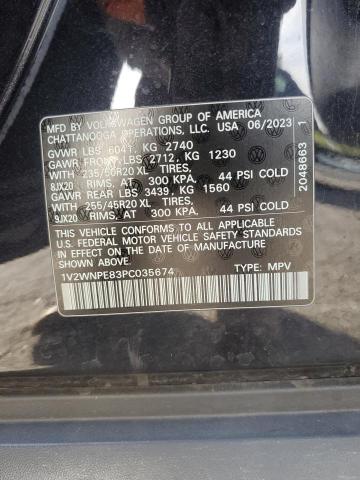 1V2WNPE83PC035674 - 2023 VOLKSWAGEN ID.4 PRO S 黑色 照片 12