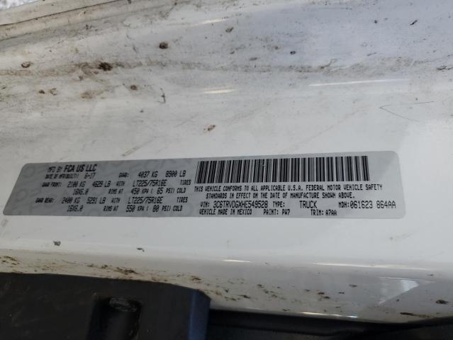 3C6TRVDGXHE549528 - 2017 RAM PROMASTER 2500 HIGH თეთრი ფოტო 12