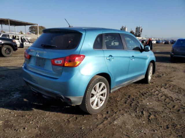 4A4AP4AU1DE004083 - 2013 MITSUBISHI OUTLANDER TEAL photo 3