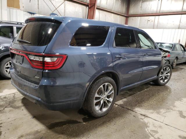 1C4RDJDG3LC223063 - 2020 DODGE DURANGO GT BLUE photo 3