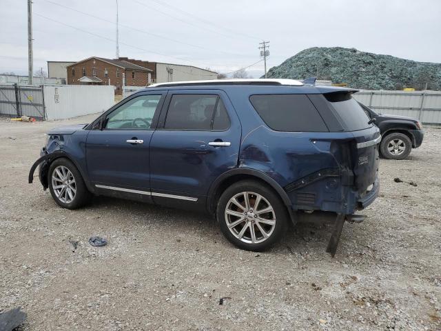 1FM5K7FH8GGB75177 - 2016 FORD EXPLORER LIMITED BLUE photo 2