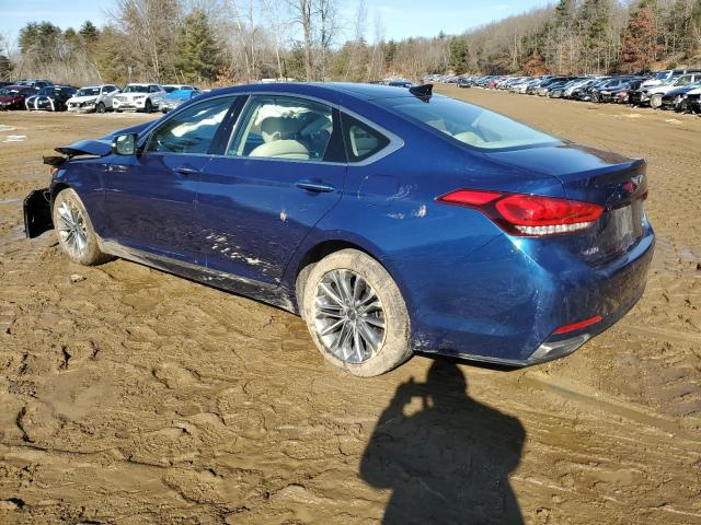 KMHGN4JE2HU210231 - 2017 GENESIS G80 BASE BLUE photo 2