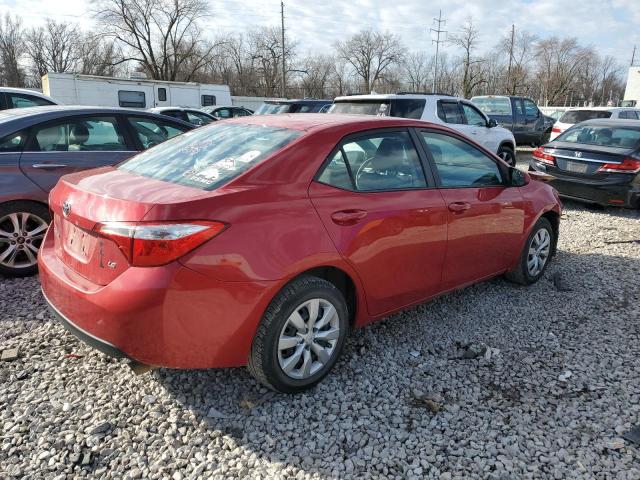 2T1BURHE0EC075022 - 2014 TOYOTA COROLLA L RED photo 3