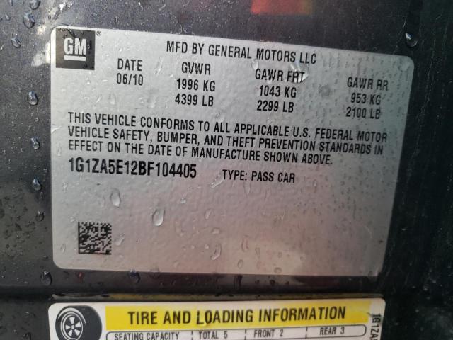 1G1ZA5E12BF104405 - 2011 CHEVROLET MALIBU LS GRAY photo 12