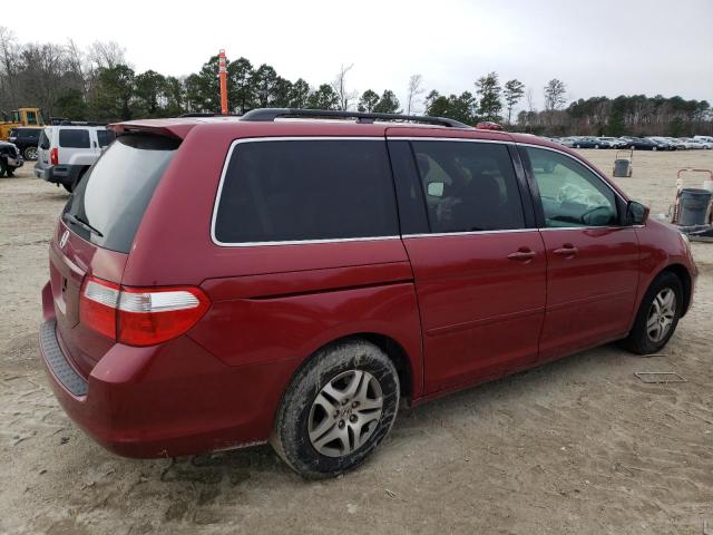 5FNRL38446B443219 - 2006 HONDA ODYSSEY EX BURGUNDY photo 3