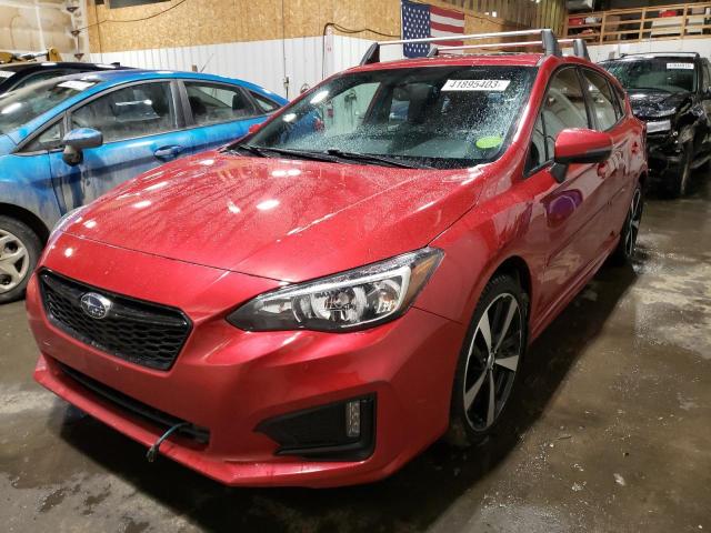 4S3GTAM6XH3746878 - 2017 SUBARU IMPREZA SPORT RED photo 1