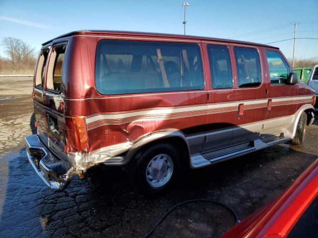 1FMEE11H7SHA51576 - 1995 FORD ECONOLINE E150 BURGUNDY photo 3