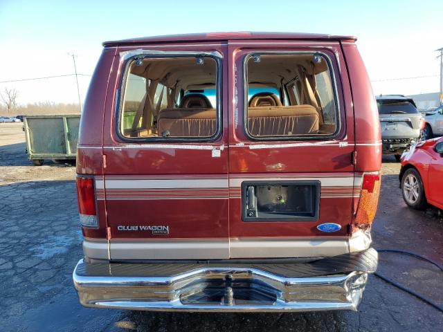 1FMEE11H7SHA51576 - 1995 FORD ECONOLINE E150 BURGUNDY photo 6