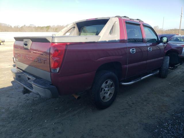 3GNEC12T74G289042 - 2004 CHEVROLET AVALANCHE C1500 BURGUNDY photo 3