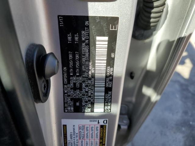 JTEZU5JR2J5174688 - 2018 TOYOTA 4RUNNER SR5 SILVER photo 12