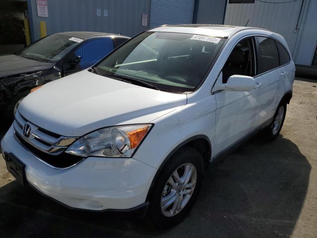 JHLRE3H76BC002349 - 2011 HONDA CR-V EXL WHITE photo 1