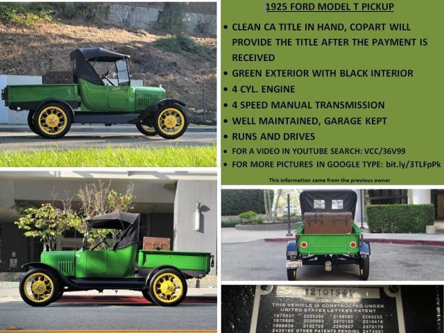 12101941 - 1925 FORD MODEL T GREEN photo 10