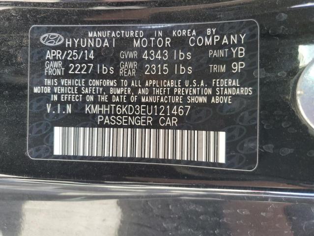 KMHHT6KD3EU121467 - 2014 HYUNDAI GENESIS CO 2.0T BLACK photo 12