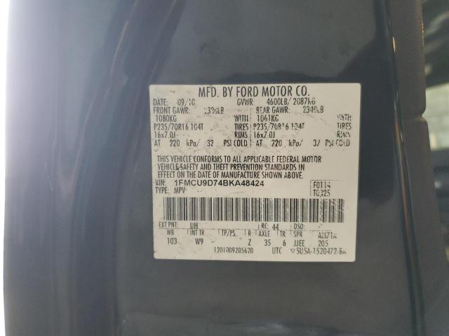 1FMCU9D74BKA48424 - 2011 FORD ESCAPE XLT BLACK photo 13