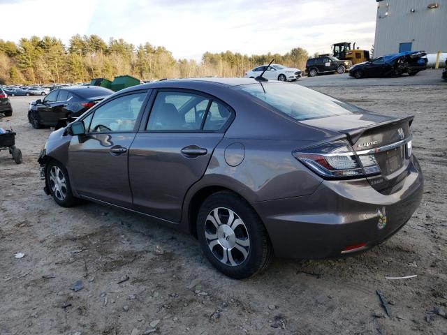 19XFB4F34EE001311 - 2014 HONDA CIVIC HYBRID L GRAY photo 2