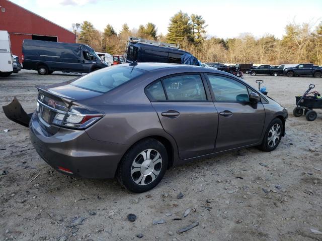 19XFB4F34EE001311 - 2014 HONDA CIVIC HYBRID L GRAY photo 3